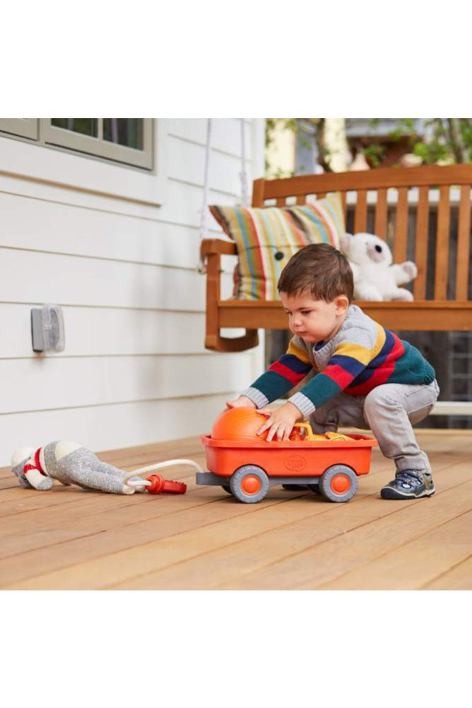 Green Toys™ Orange Wagon | 100% recycled plastic | The Elly Store
