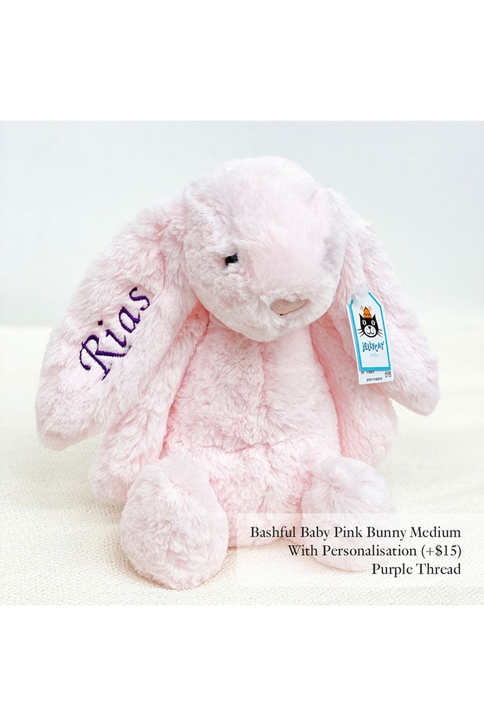Jellycat Bashful Bunny in Baby Pink Medium | Buy Jellycat Singapore Kids Baby Soft Toys at The Elly Store