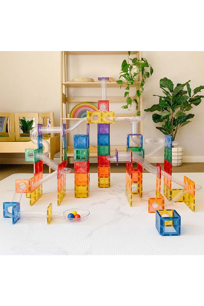 Connetix 92 piece Ballrun | Magnetic Tiles for kids | The Elly Store