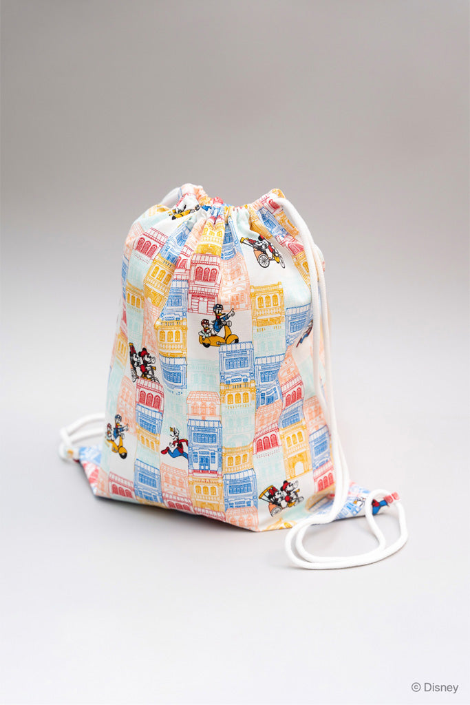 Drawstring Bag Shophouse Mickey | Disney x elly | Mickey Go Local