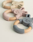 Silicone Grey Bunny Teething Toy