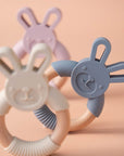 Silicone Grey Bunny Teething Toy
