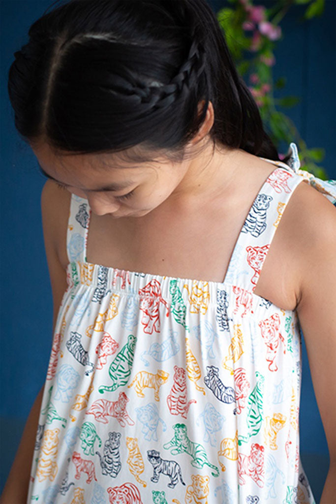 Ivy Top - Colourful Tigers | Girls' Tops | The Elly Store Singapore