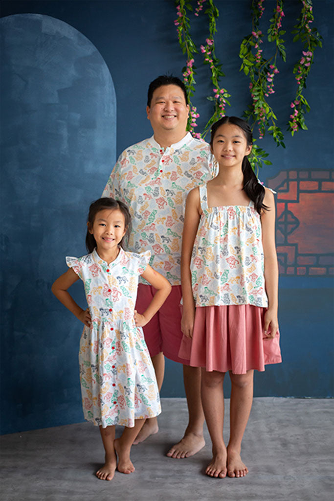 Ivy Top - Colourful Tigers | Girls' Tops | The Elly Store Singapore