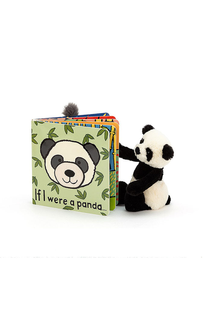 Panda reading a Jellycat 'If I Were a Panda' Board Book | Buy Jellycat Books online for toddlers early reader at The Elly Store Singapore