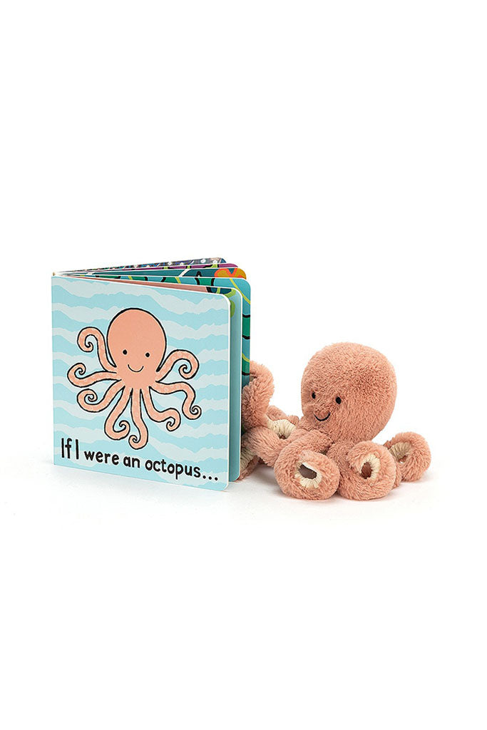 Octopus reading a Jellycat &#39;If I Were an Octopus&#39; Board Book | Buy Jellycat Books online for toddlers early readers at The Elly Store Singapore