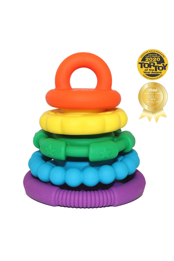 Rainbow Stacker and Teether Toy by Jellystone Designs | Teething Toys | The Elly Store Singapore