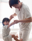 Men's Short-Sleeve Pyjamas - Nightfall Bunnies | Premium Bamboo Cotton Family Pyjamas | The Elly Store Singapore