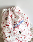 Personalisation Sample on a Drawstring Bag