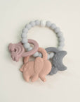 Silicone Pink Elephant Teething Ring