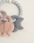 Silicone Pink Elephant Teething Ring