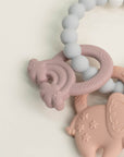 Silicone Pink Elephant Teething Ring
