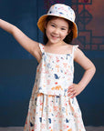 Kids Reversible Bucket Hat - Cream Summertime | Accessories | The Elly Store Singapore