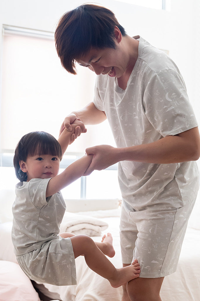 Short-Sleeve Pyjamas - Nightfall Bunnies | Family Pyjamas | The Elly Store Singapore