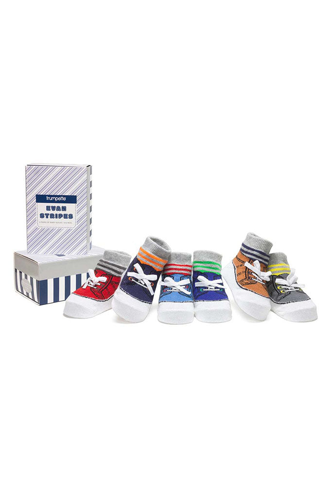 Trumpette Evan Stripes Baby Socks | Newborn Baby Gift Ideas | The Elly Store