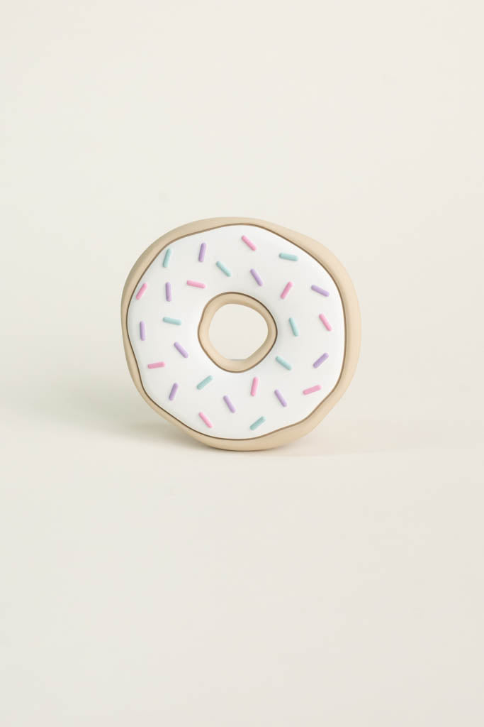 White Donut Teething Toy