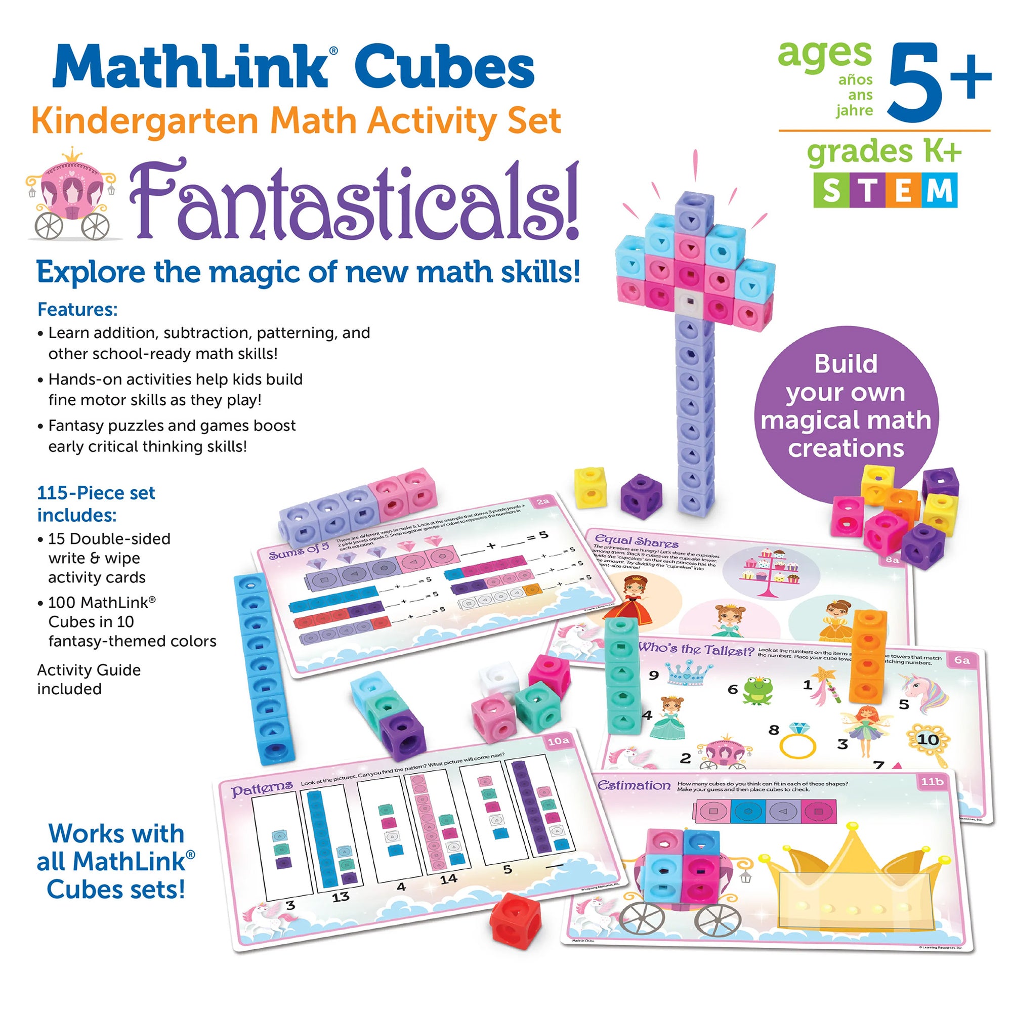 MathLink® Cubes Kindergarten Math Activity Set: Fantasticals