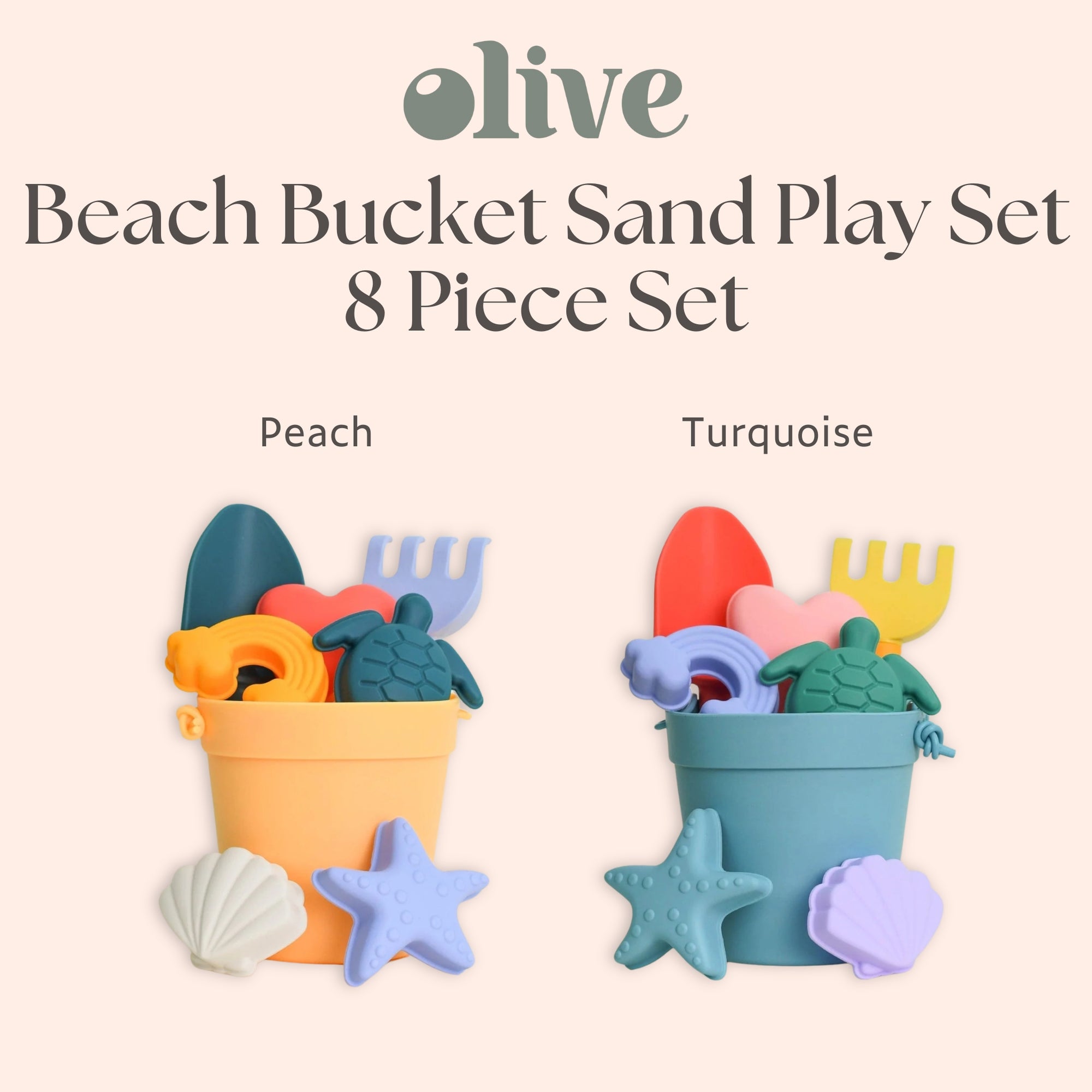 Olive Beach Bucket Sand Play Set | The Elly Store