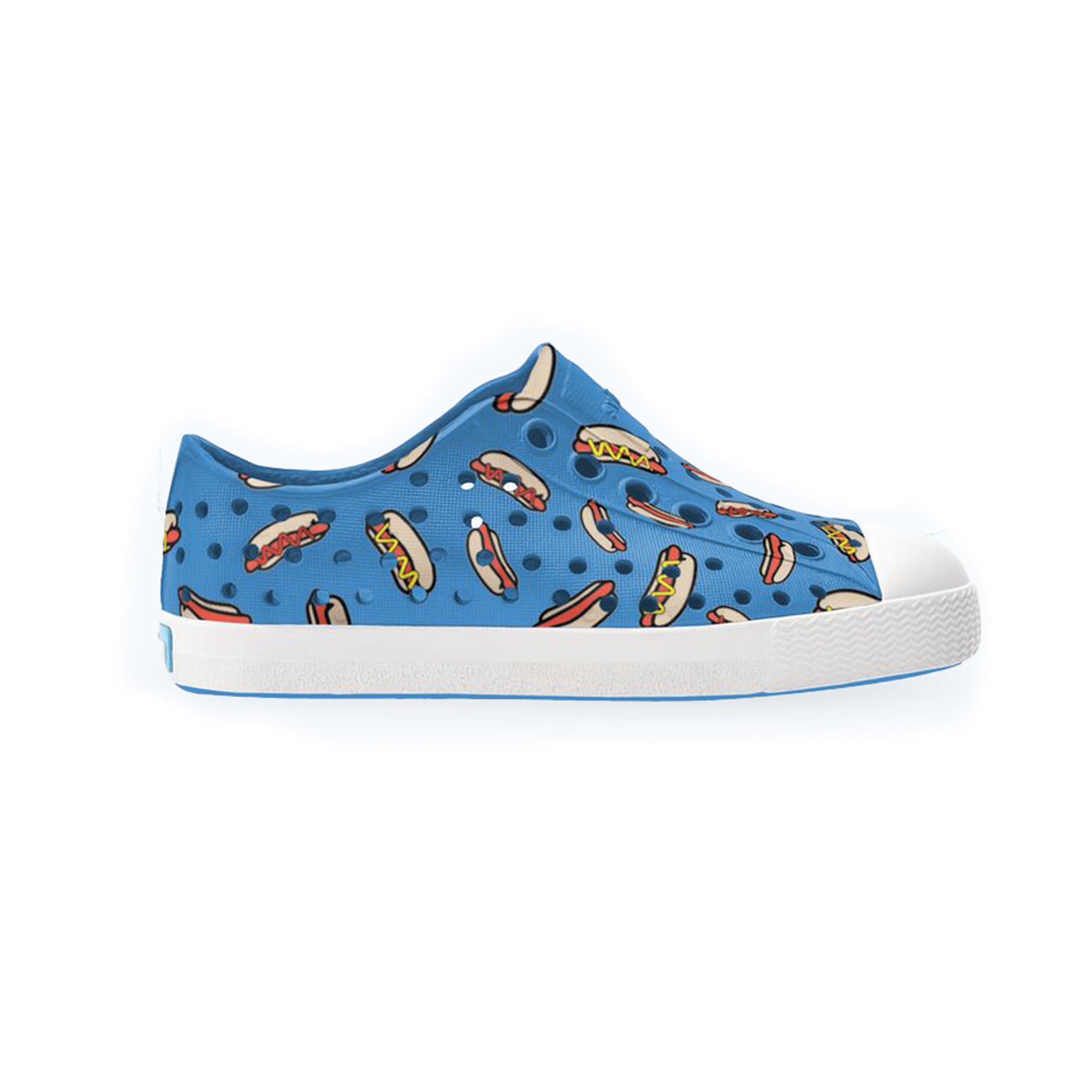 Jefferson Print Child Resting Blue / Shell White / Hot Dogs