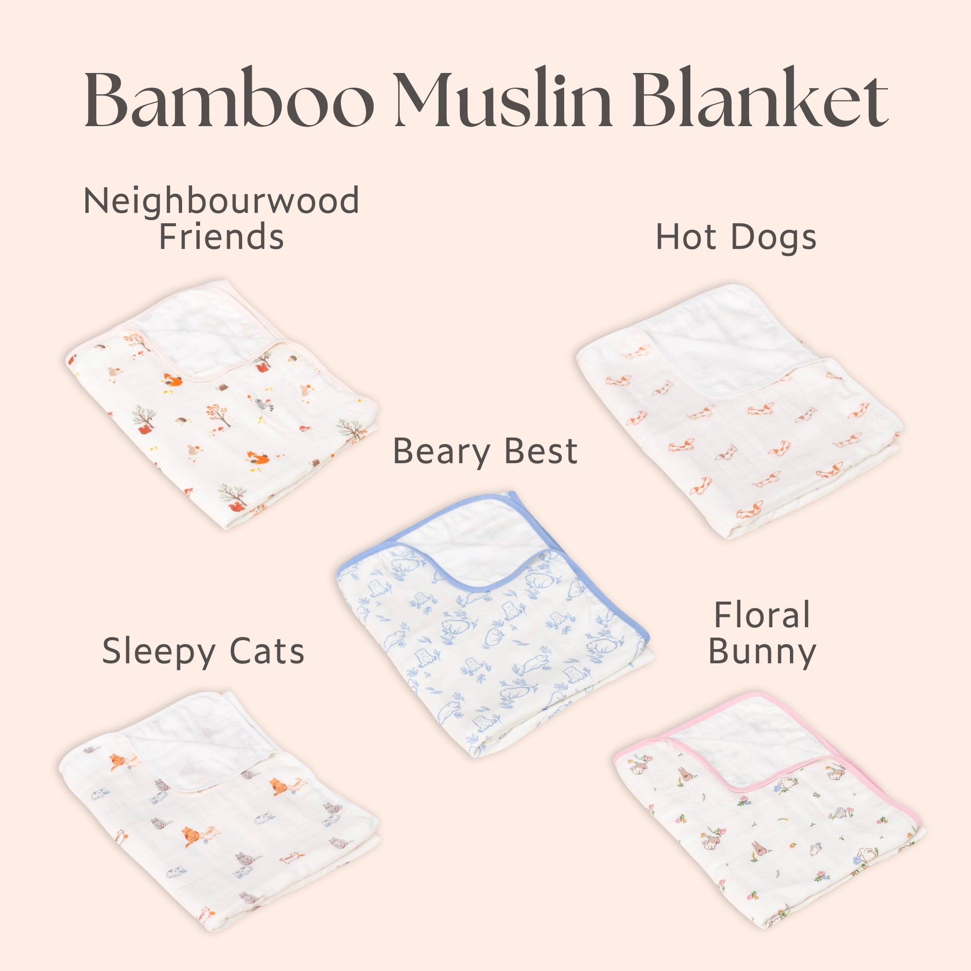 Bamboo Muslin Blanket | Personalisable Gift Set