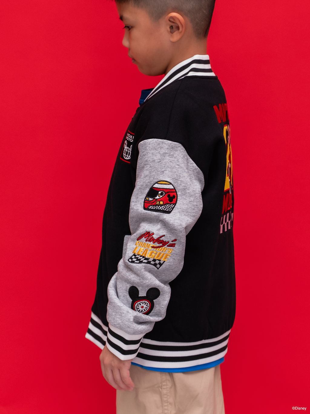 Close-up of a Bomber jacket Mickey 28  sleeve