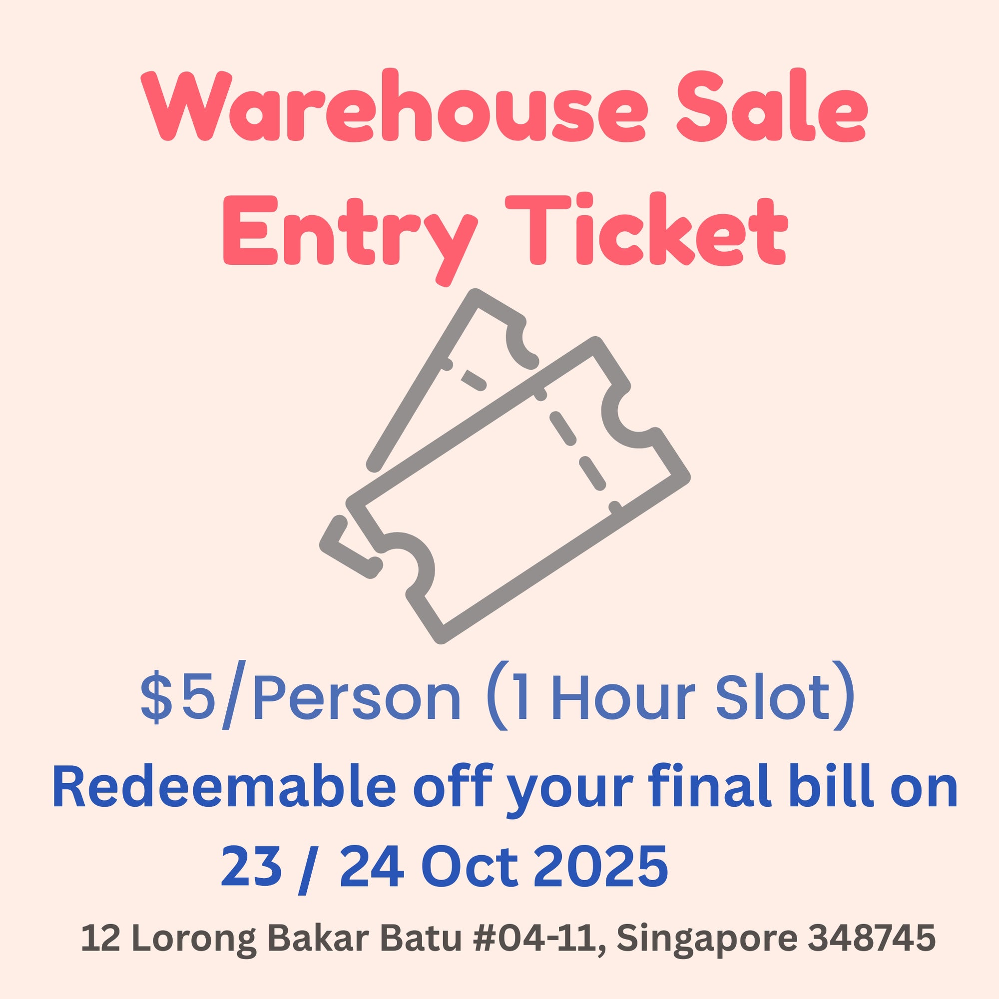 Warehouse Sale - 23-24 Oct 2025 (Closed Door Event)