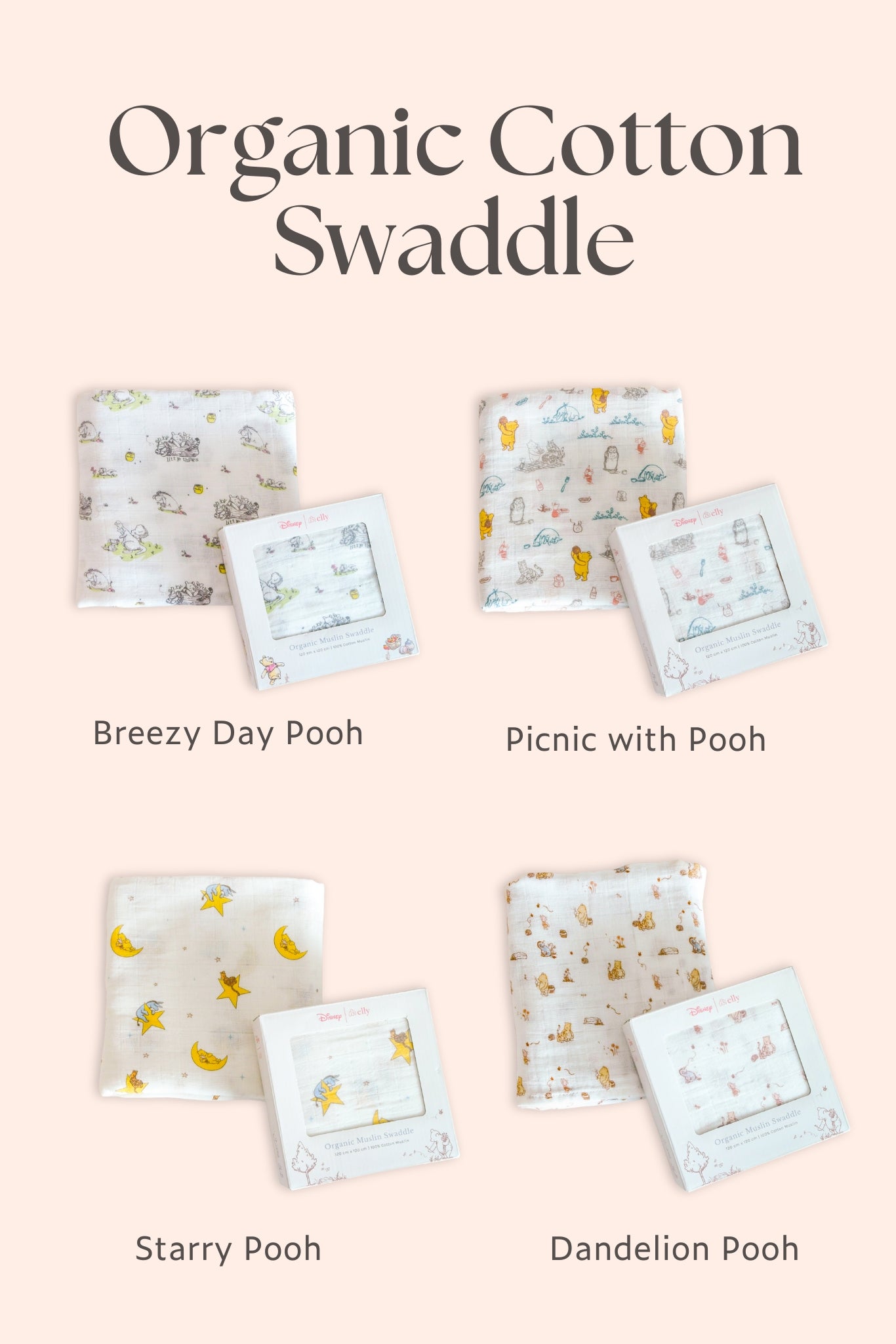 Organic Bamboo Swaddle | Turquoise Gift Set