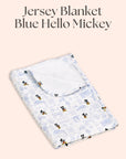 Jersey Blanket - Blue Hello Mickey | Personalisable Gift Set