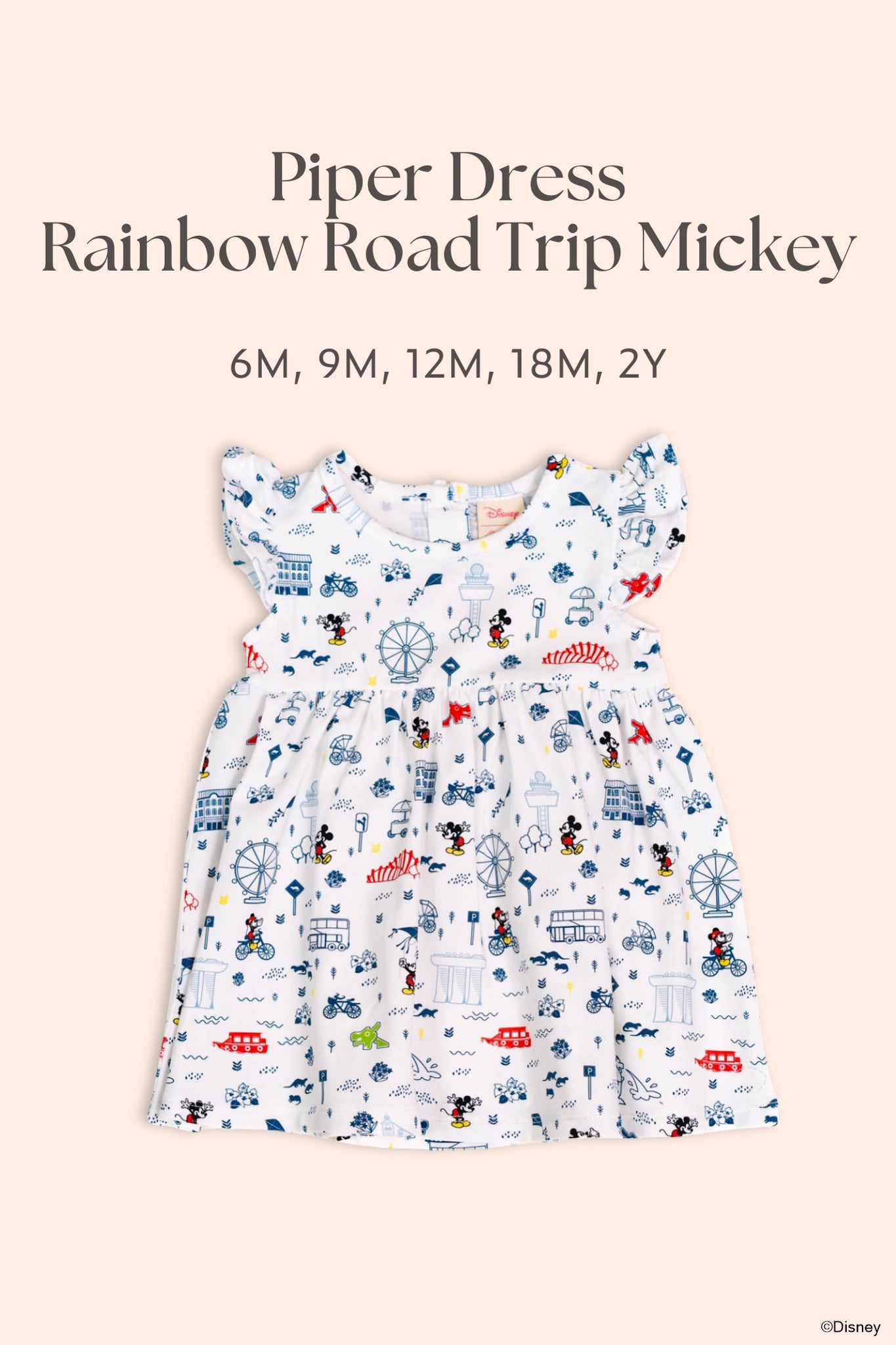 Piper Dress - Rainbow Road Trip Mickey | Personalisable Gift Set