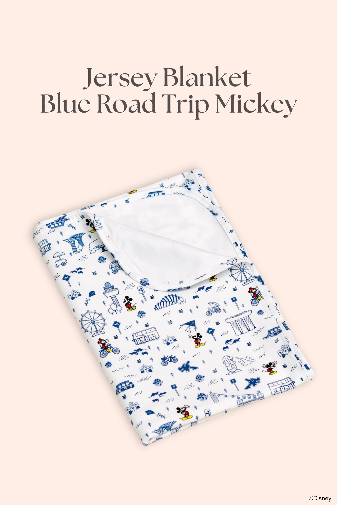 Jersey Blanket - Blue Road Trip Mickey | Personalisable Gift Set