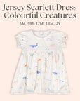 Jersey Scarlet Dress - Colourful Sea Creatures | The Elly Store