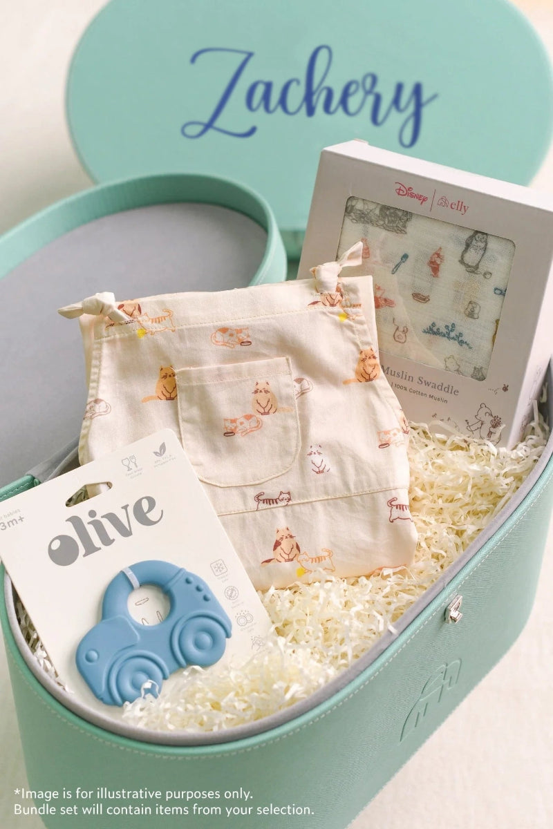 Emery Latte Personalised Turquoise Gift Set | The Elly Store