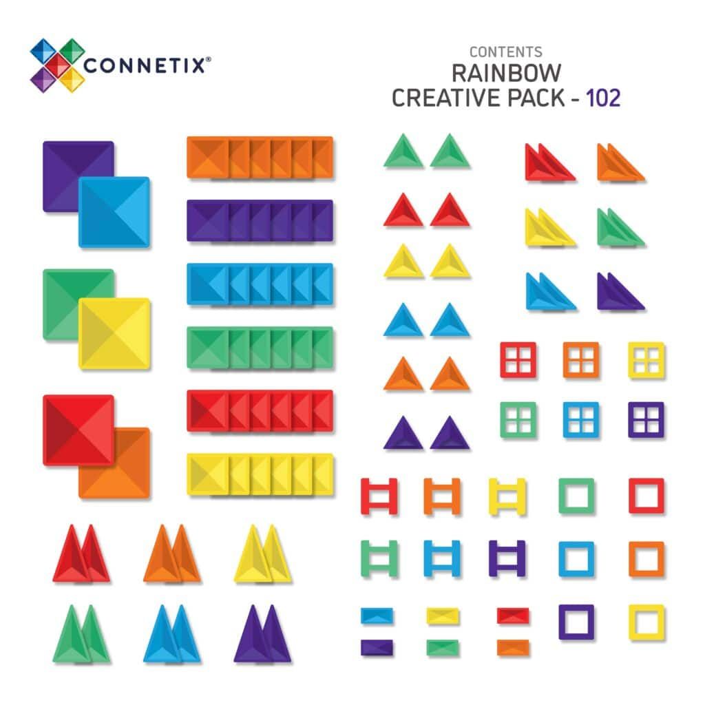 102 Piece Rainbow Creative Pack