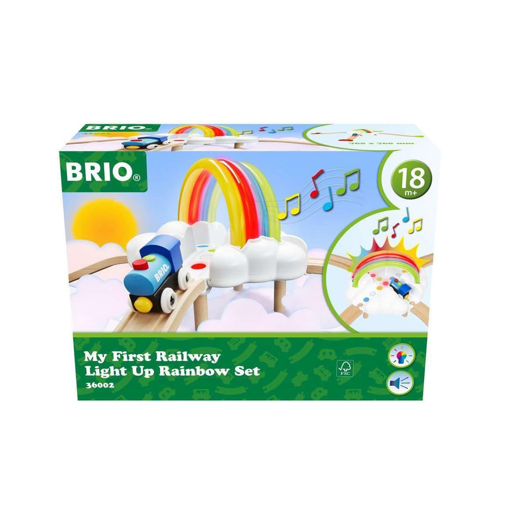 BRIO - My First Railway Light Up Rainbow Set