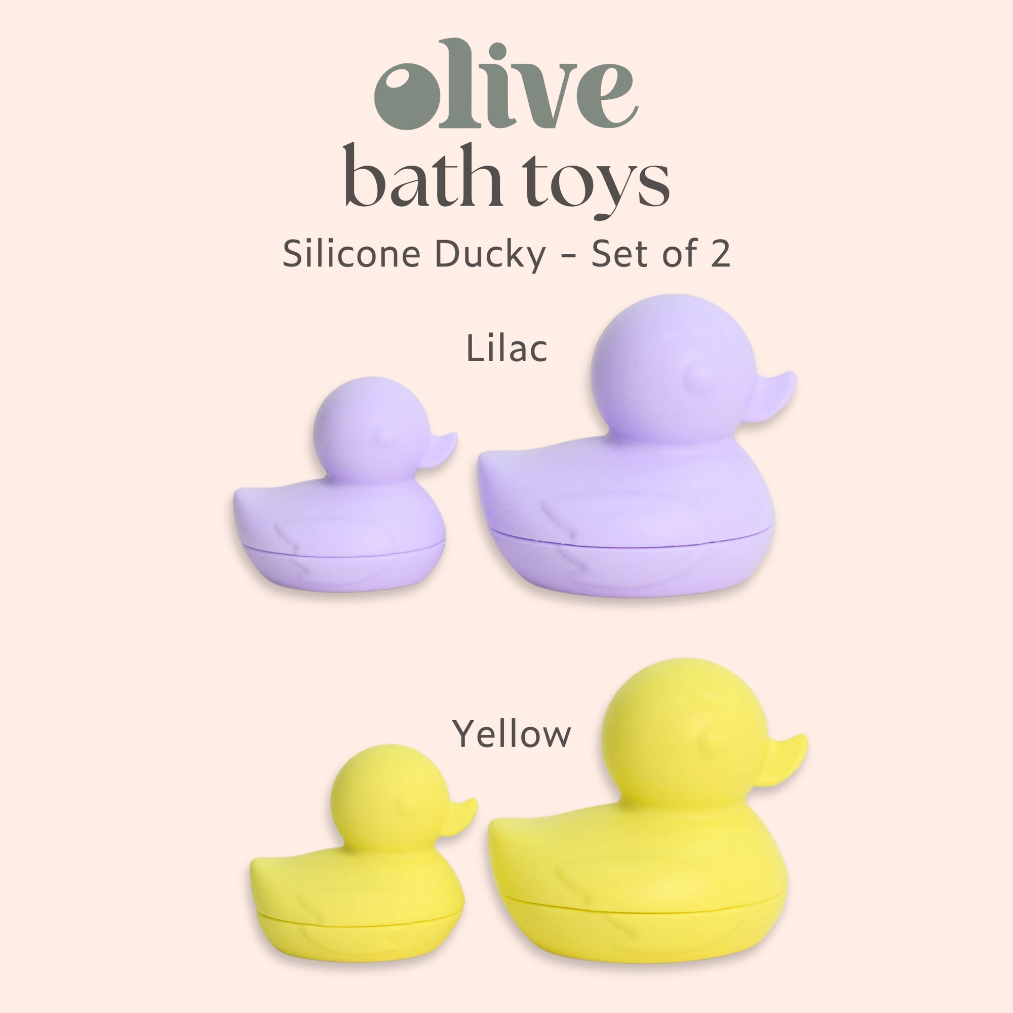 Olive Bath Toys - silicone ducky | The Elly Store