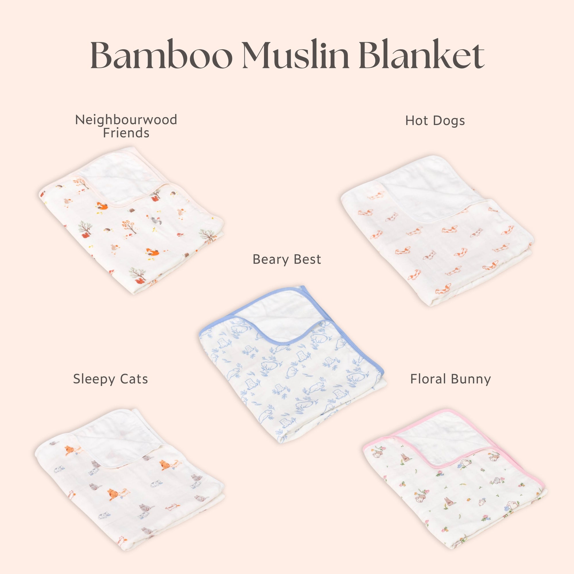 Bamboo Muslin Blanket | Personalisable Gift Set