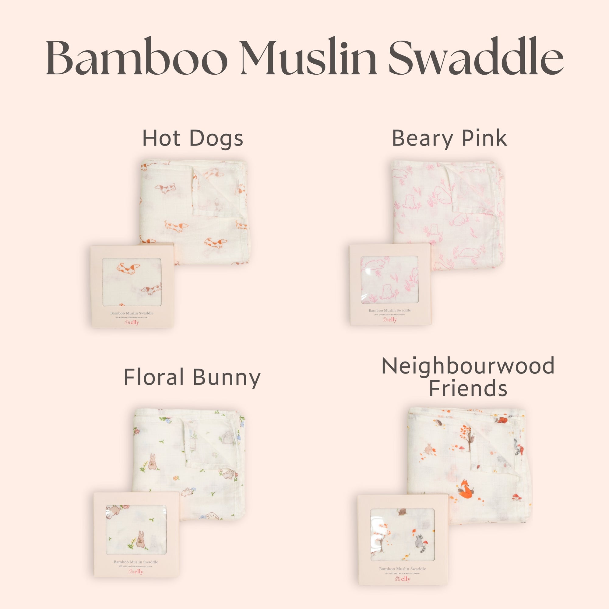 Bamboo Muslin Swaddle | The Elly Store