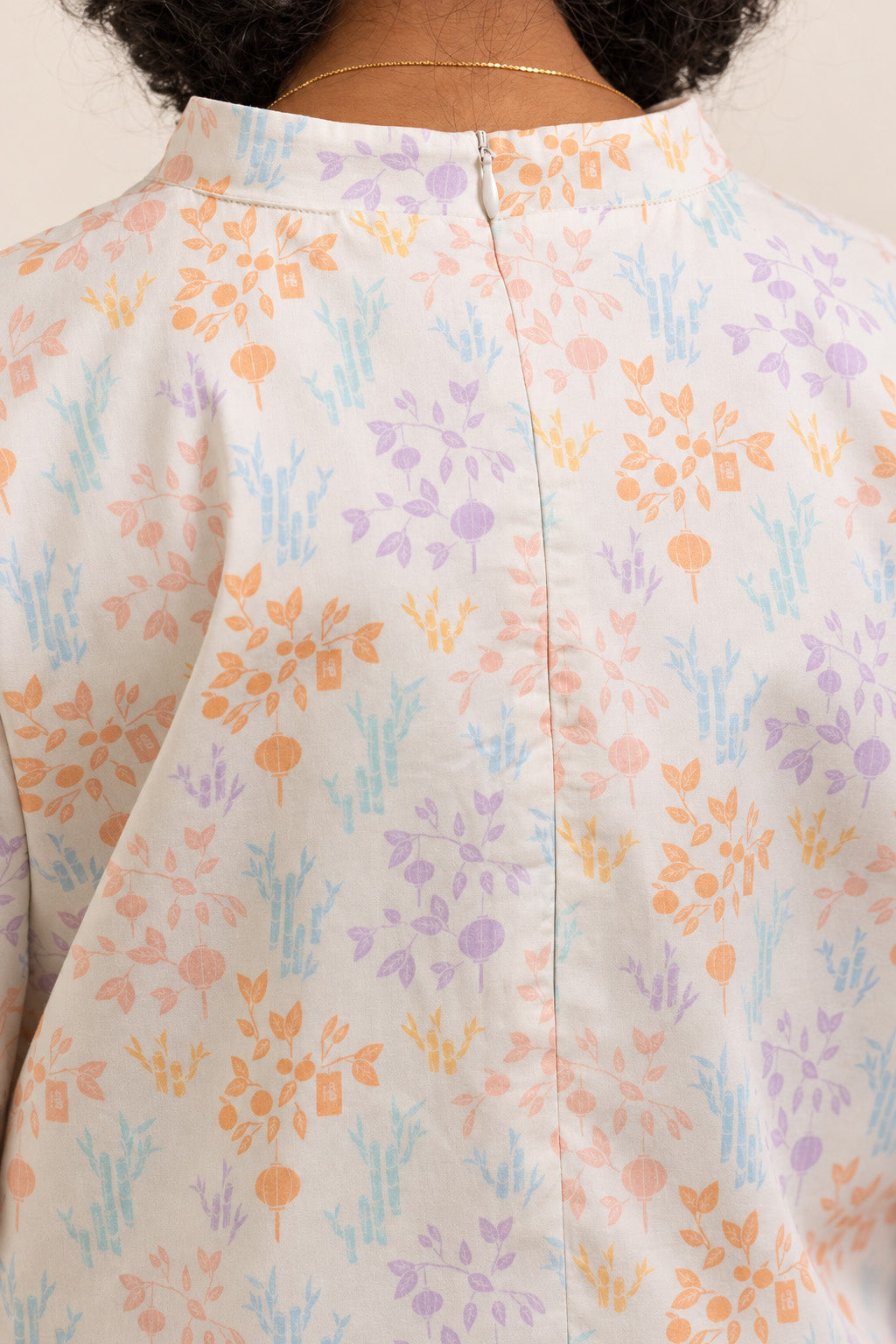 Amanda Top - Cream Floral Bamboo back