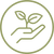Hand holding plant icon (Asset 27)