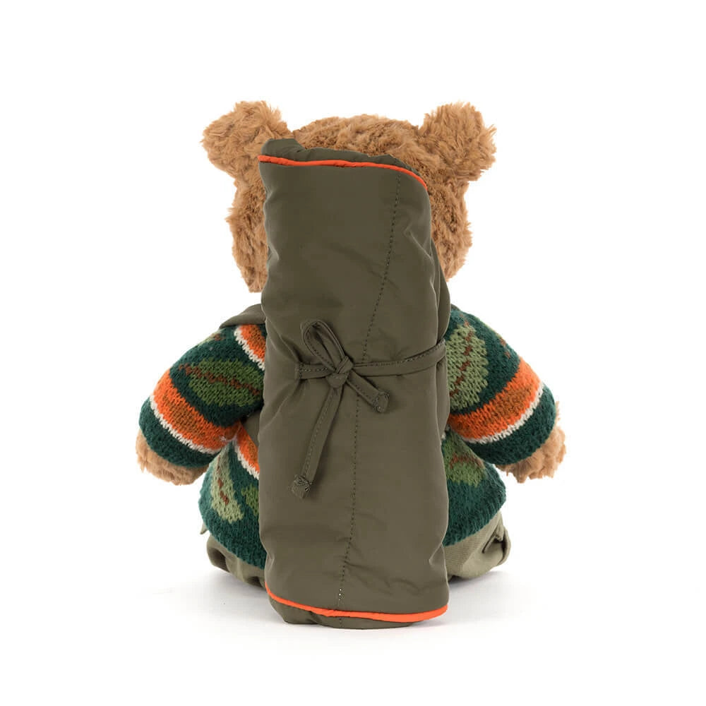 Jellycat Bartholomew Bear Hiking bear back