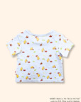 Back view of baby tee with Classic Pooh print, soft breathable cotton fabric