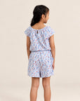 Flutter Playsuit - Blue Lucky Bamboo