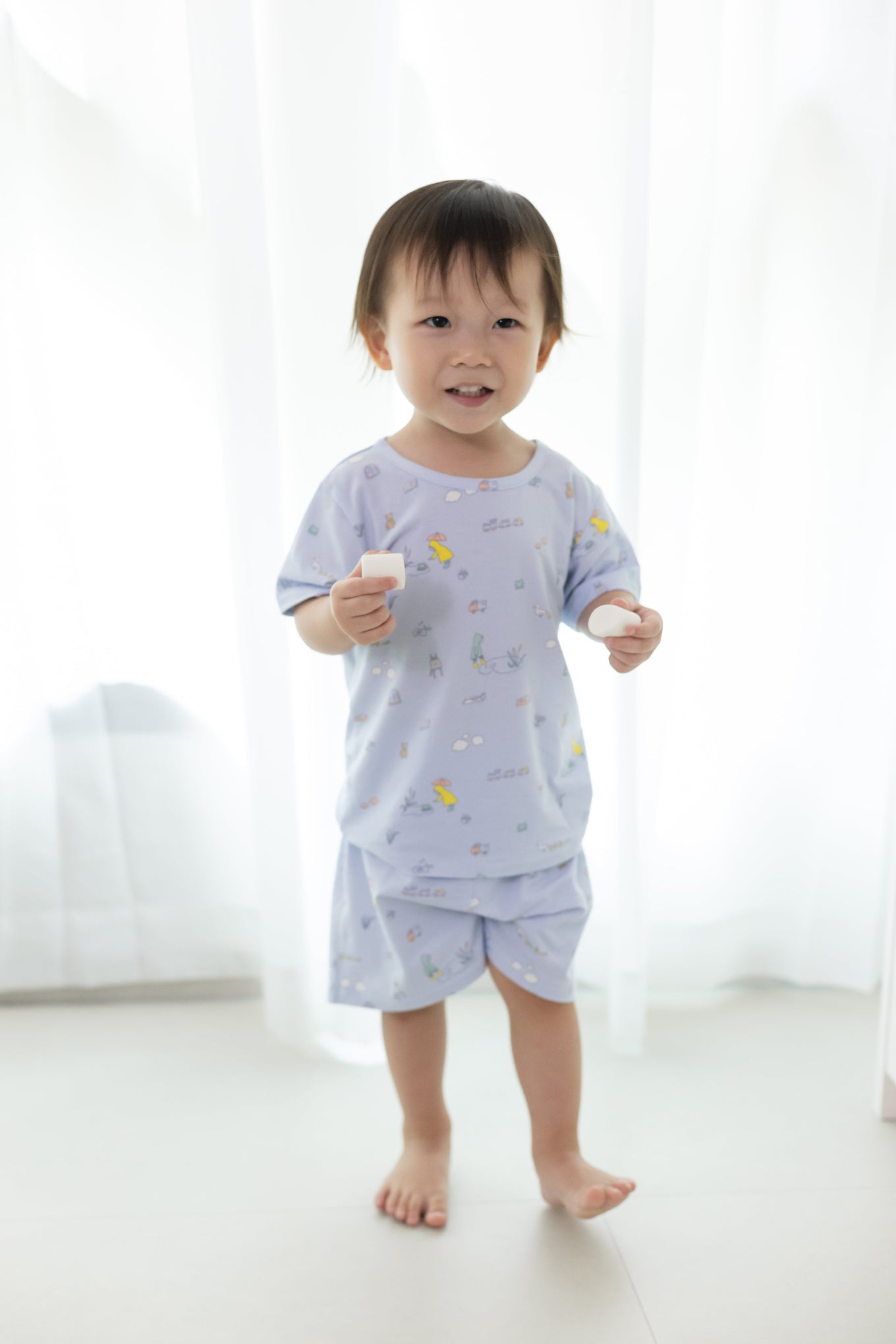 Short-Sleeve Pyjamas Set - Rain And Cozy | The Elly Store
