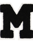 Iron-On Alphabet Patch - Black with White Border