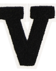 Iron-On Alphabet Patch - Black with White Border