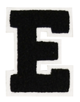 Iron-On Patch - Black with White Border (Letters)