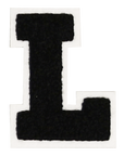 Iron-On Patch - Black with White Border (Letters)