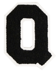Iron-On Patch - Black with White Border (Letters)