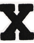 Iron-On Patch - Black with White Border (Letters)
