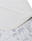 Bamboo Blanket - Grey Elephant Families